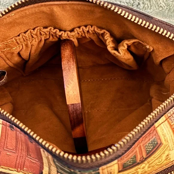 PATRICIA NASH RIMINI DOUBLE ZIP BOX SMALL LEATHER CROSSBODY - Picture 9 of 15